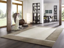 Teppich aus Indien LB Heaven BordĂŒre Beige 140 x 200 cm