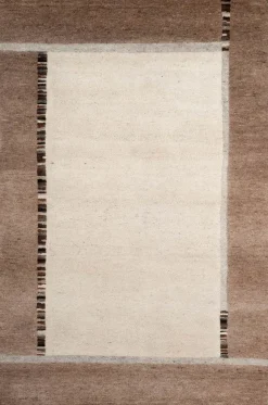 Teppich aus Indien LB Heaven Bordüre Beige 140 x 200 cm