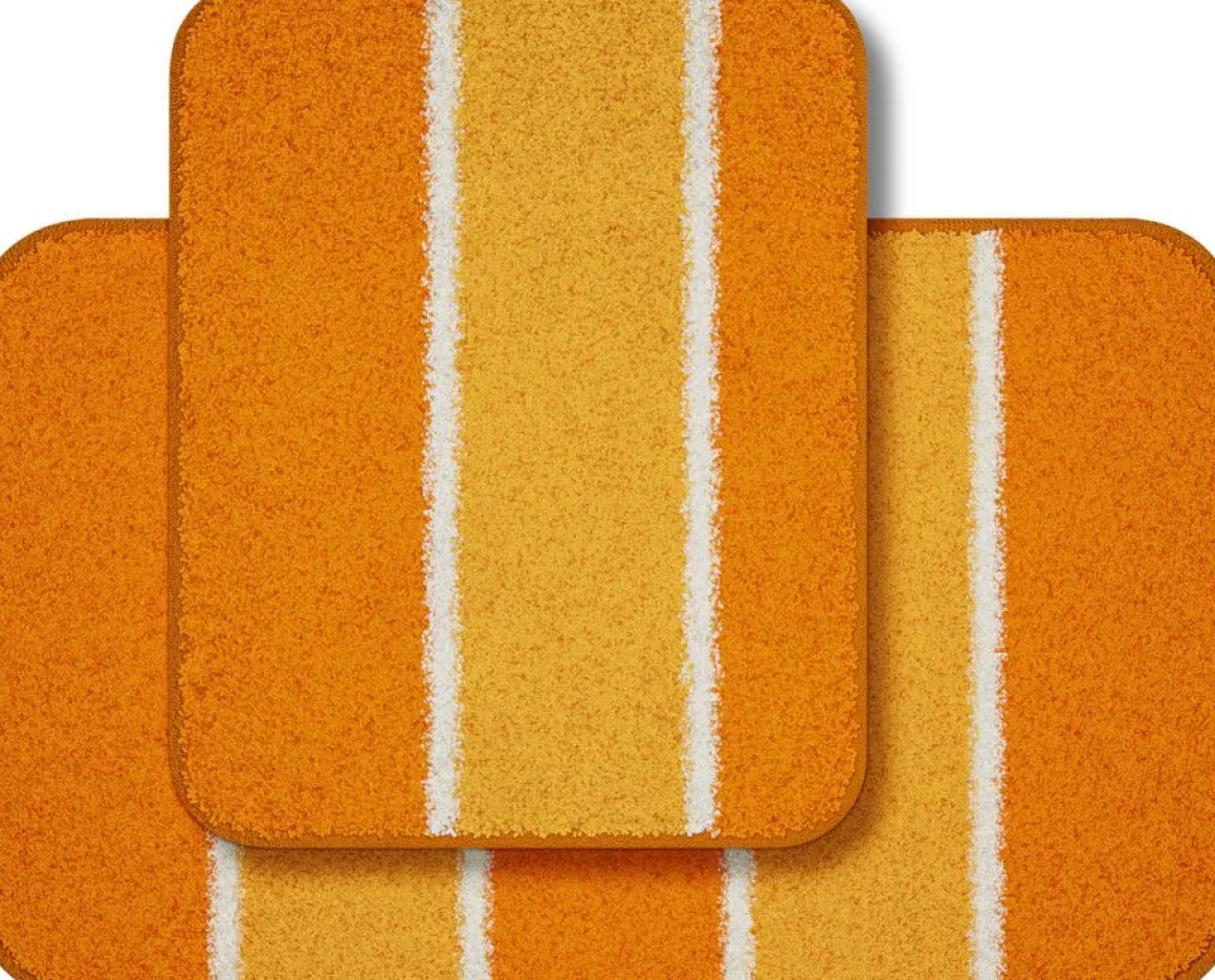2tlg. Badematten-Set Waymore Orange