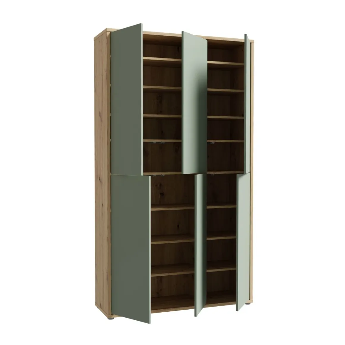 6-trg Schuhschrank Alice Springs Salbei Eiche