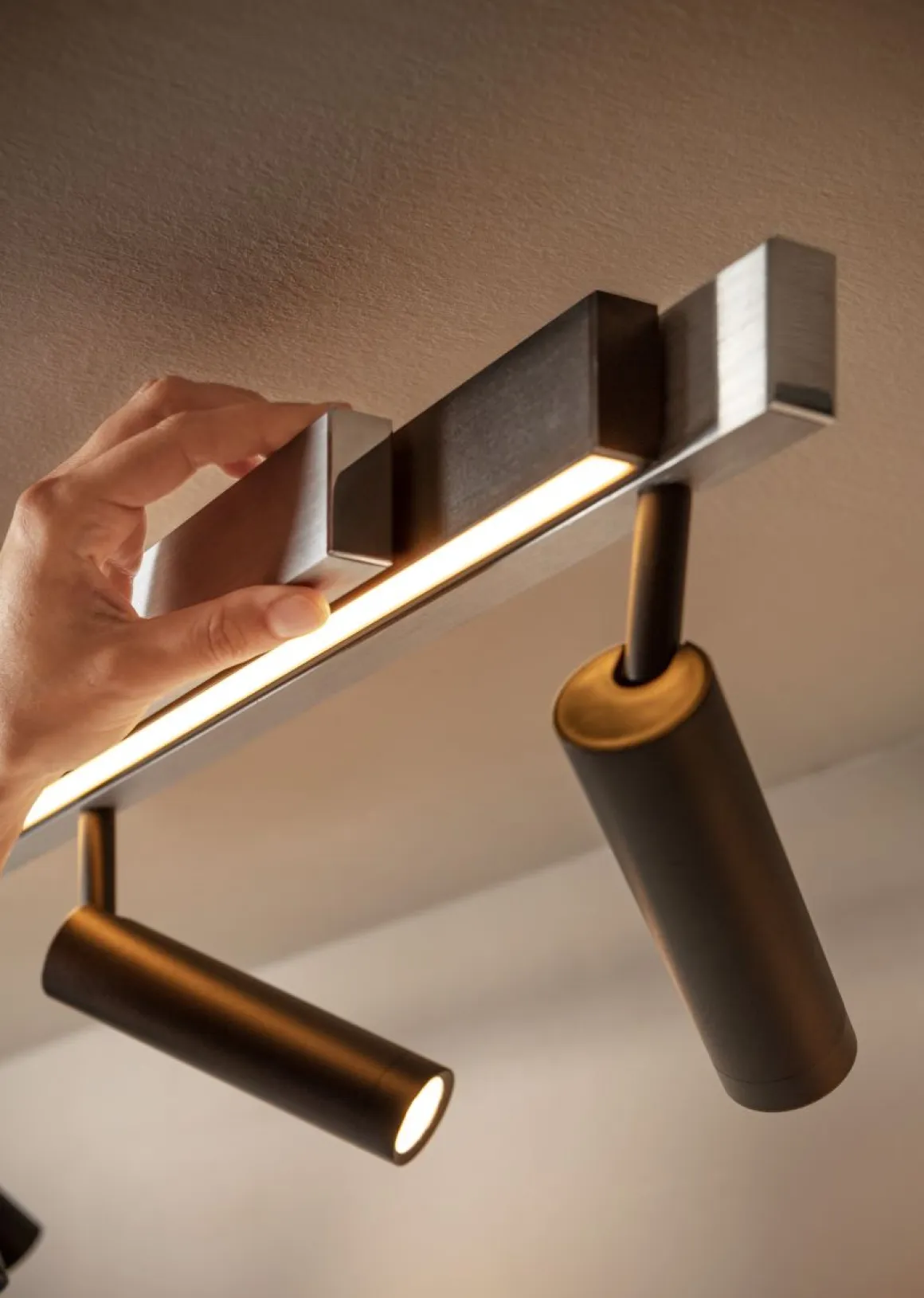 TRIO 4-flg LED Ausziehdeckenlampe Zeno