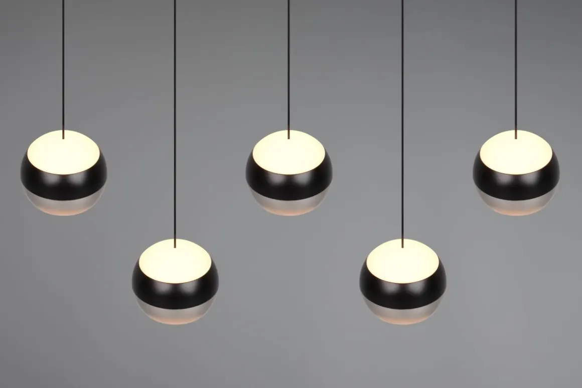 TRIO 5-flg LED Pendellampe Orbit-S Nickel