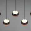 TRIO 5-flg LED Pendelleuchte Orbit-S Schwarz