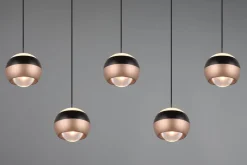 TRIO 5-flg LED Pendelleuchte Orbit-S Schwarz