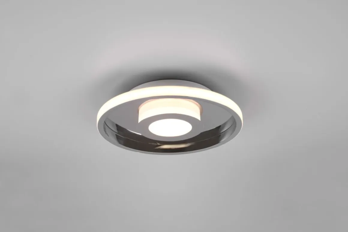 TRIO LED Deckenleuchte Ascari Chrom Ø 30 cm