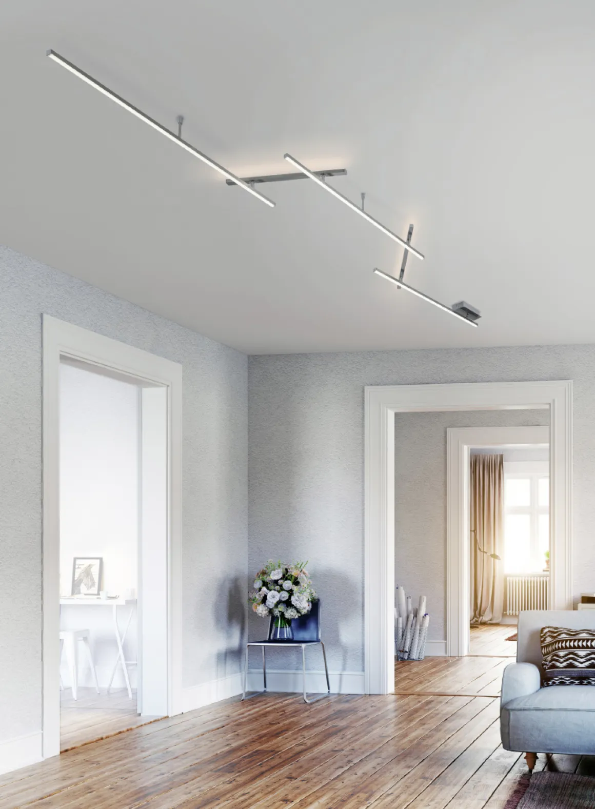 TRIO LED Deckenleuchte Indira 245 cm
