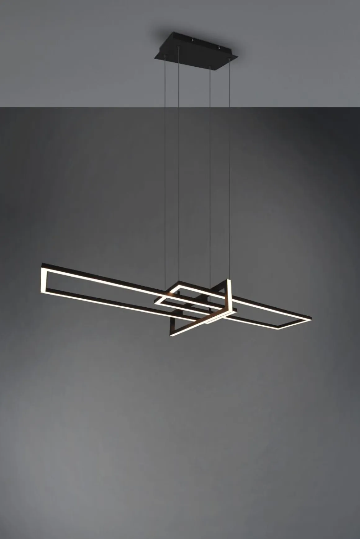 TRIO LED Pendelleuchte Salinas Schwarz