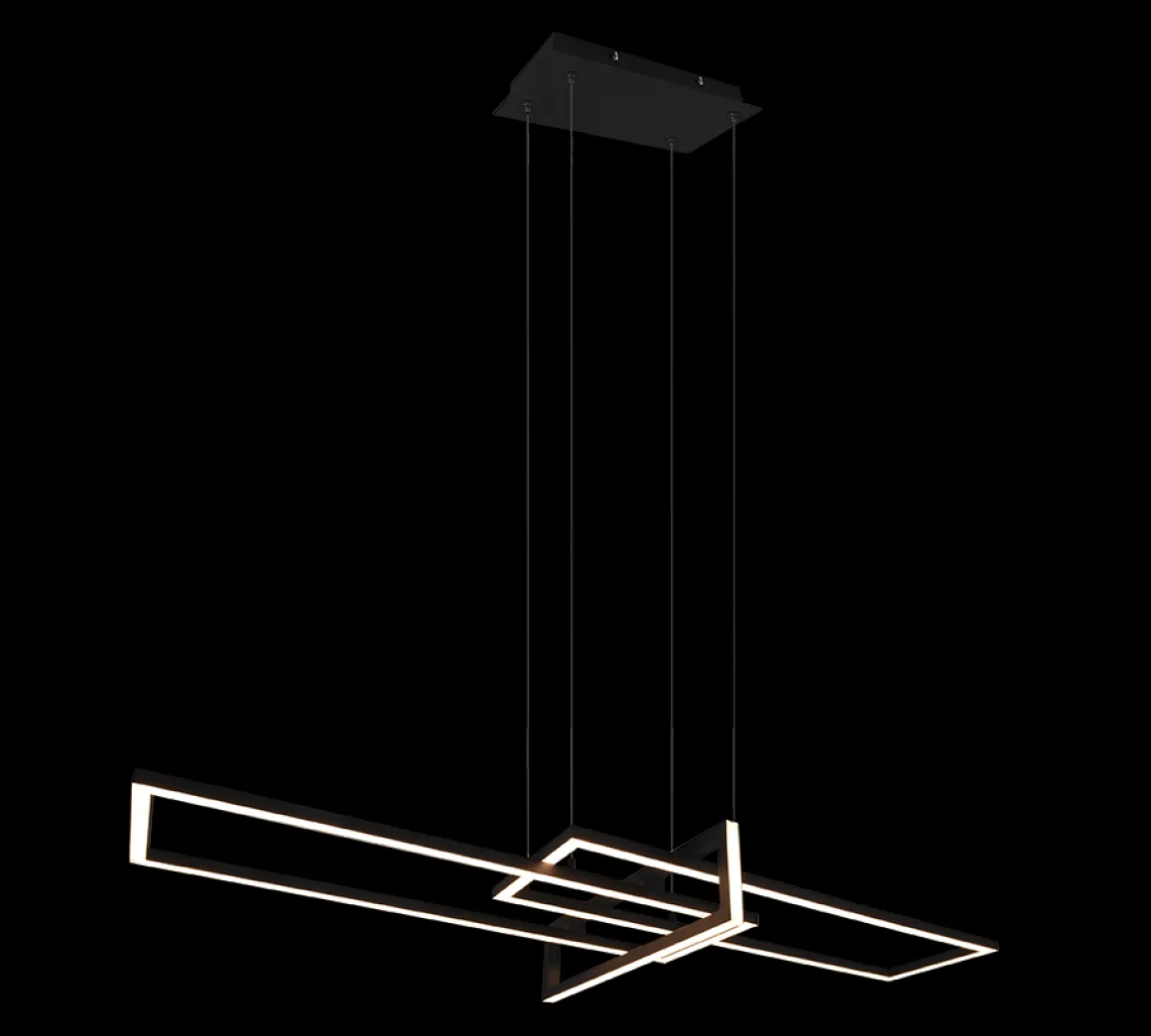 TRIO LED Pendelleuchte Salinas Schwarz
