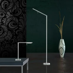 TRIO LED Stehleuchte Filigran Nickel