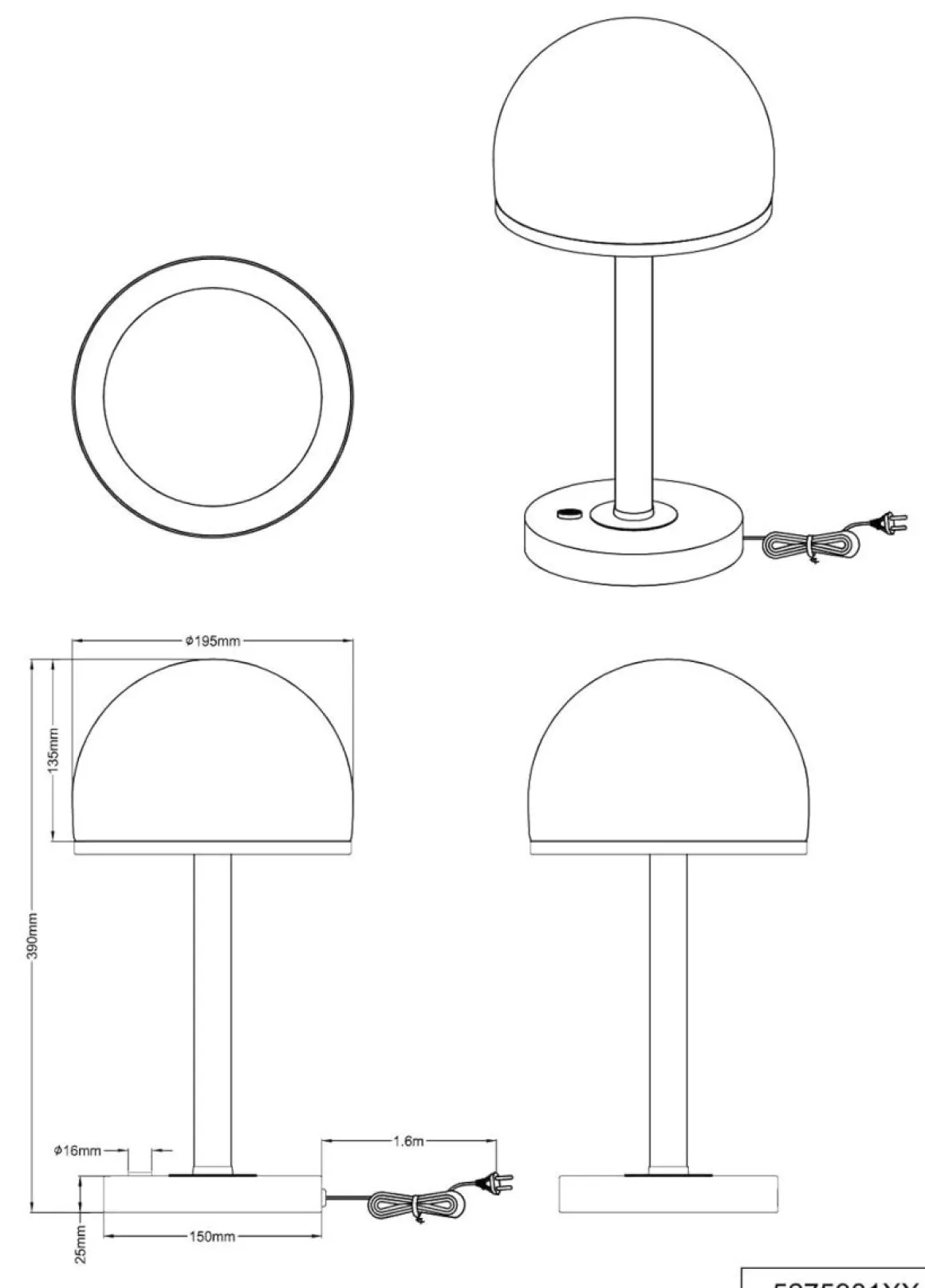 TRIO LED Tischleuchte Berlin Silber