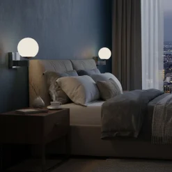 TRIO LED Wandlampe Kula Chrom