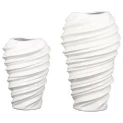 Vase Twist mit Rillenstruktur
