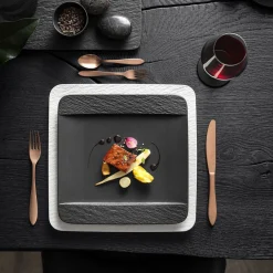 Villeroy & Boch Speiseteller quadratisch Manufacture Rock