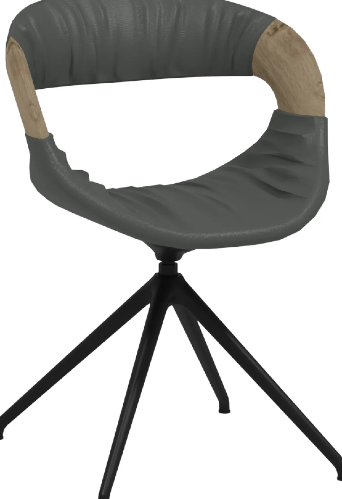 Voglauer Armlehnenstuhl Valpin mit Drehfunktion Grau