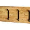 Wandgarderobe Rivera Akazie mit 5 Metallhaken