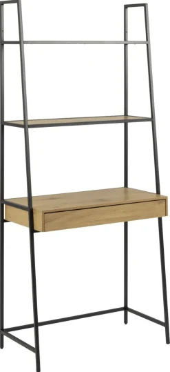 Wandregal Seaford mit Schubkasten Eiche 77 x 175 cm