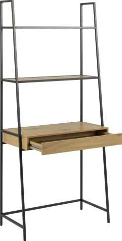 Wandregal Seaford mit Schubkasten Eiche 77 x 175 cm