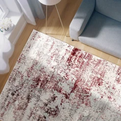 Webteppich Antea rot-creme Vintage 160 x 230 cm
