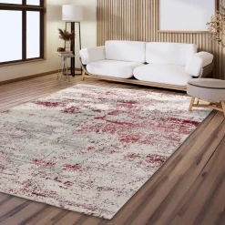 Webteppich Antea rot-creme Vintage 160 x 230 cm