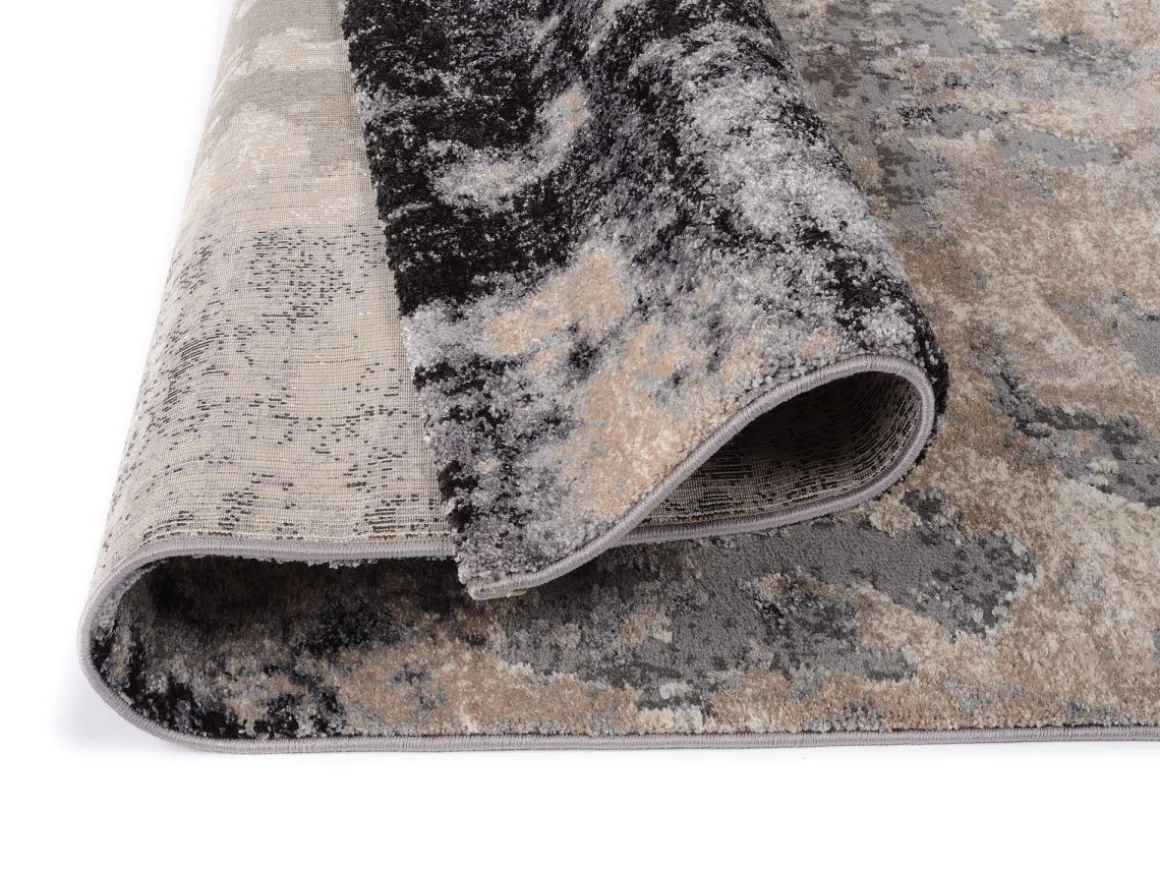 Webteppich Assoro Hellgrau 65 x 130 cm