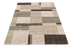 Webteppich Castle Diamant Beige-Braun 65 x 130 cm