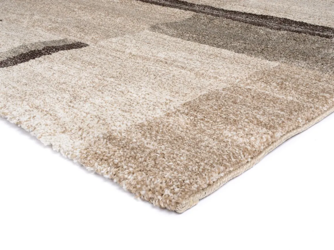 Webteppich Castle Diamant Beige-Braun 65 x 130 cm