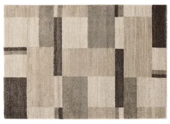 Webteppich Castle Diamant Beige-Braun 65 x 130 cm
