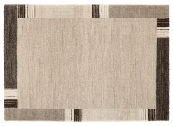 Webteppich Castle Stripe Beige-Braun 65 x 130 cm