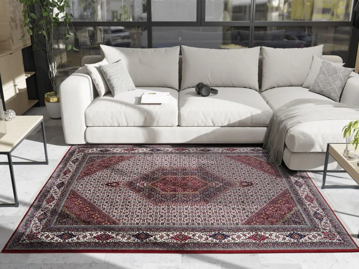 Webteppich Cem Bidjar Creme-Rot 80 x 150 cm