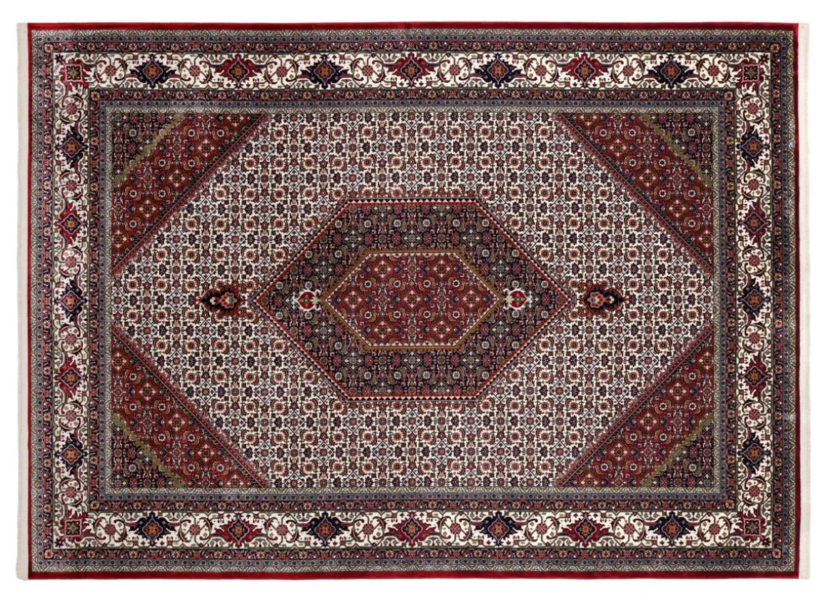 Webteppich Cem Bidjar Creme-Rot 80 x 150 cm