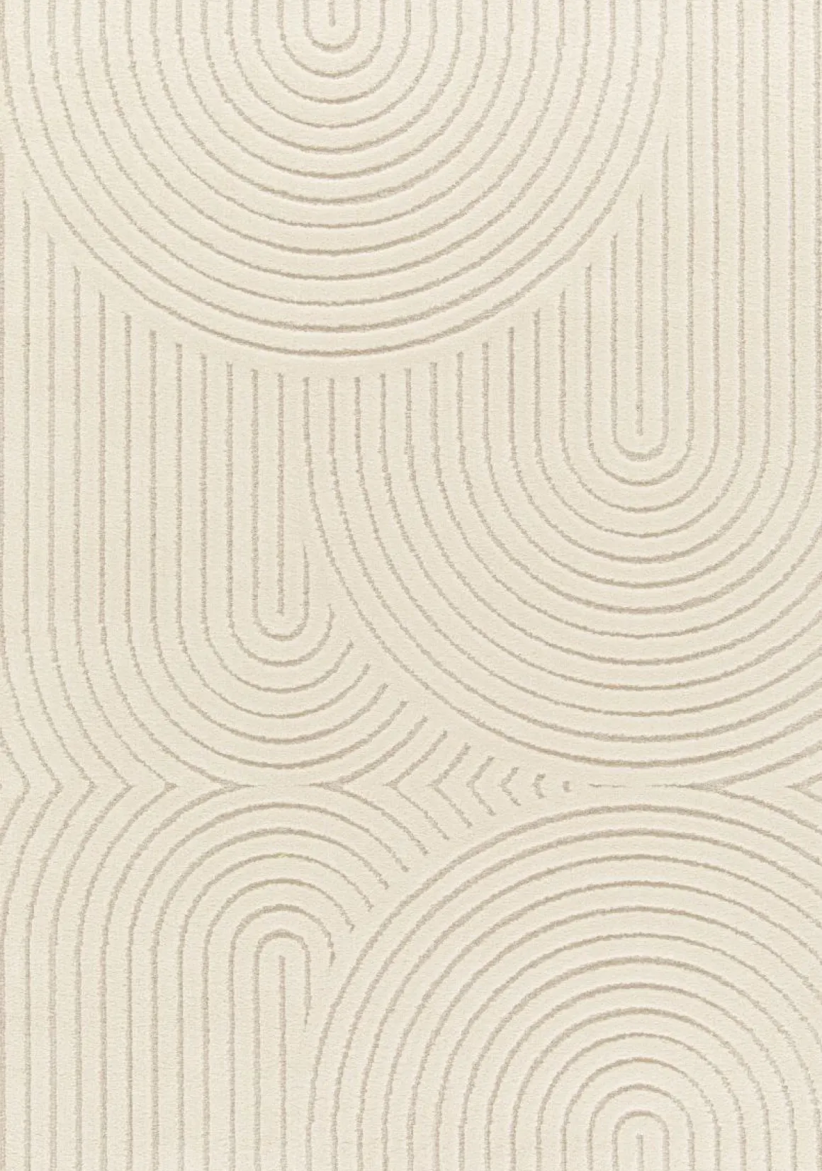 Webteppich Cocoon 3D Geo Design Beige 80 x 150 cm