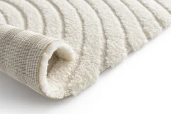 Webteppich Cocoon 3D Geo Design Beige 80 x 150 cm