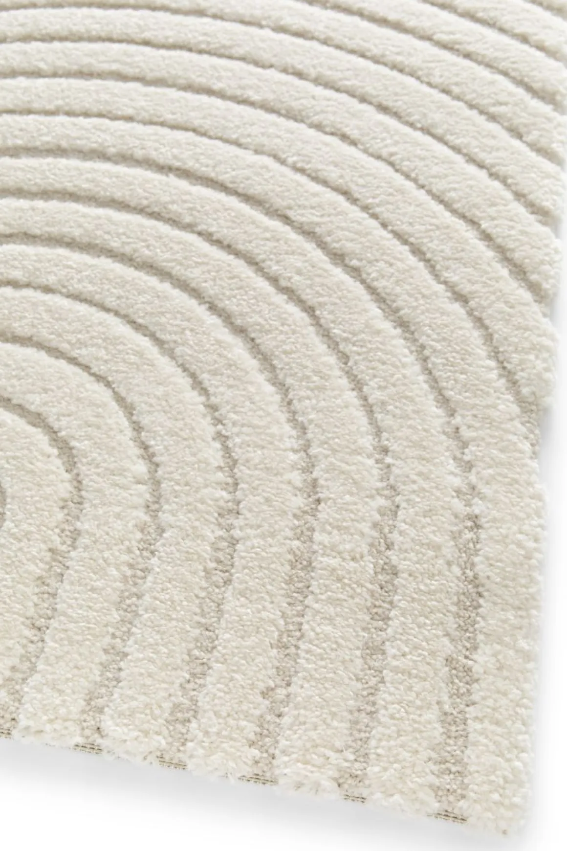 Webteppich Cocoon 3D Geo Design Beige 80 x 150 cm