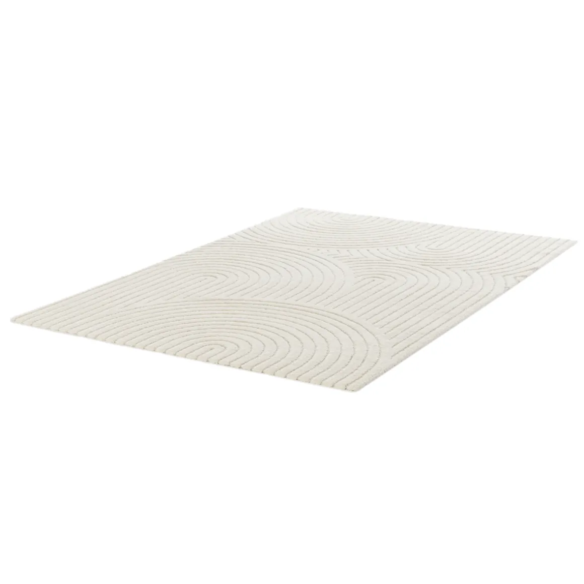 Webteppich Cocoon 3D Geo Design Beige 80 x 150 cm