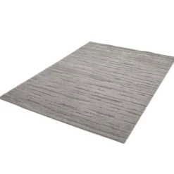 Webteppich Cocoon 3D Streifen Design Braun Schwarz 80 x 150 cm