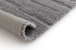 Webteppich Cocoon 3D Streifen Design Braun Schwarz 80 x 150 cm
