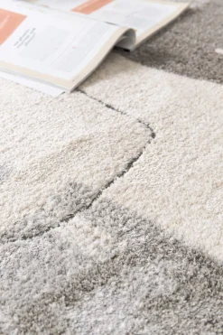 Webteppich Dune Grau Beige Braun 80 x 150 cm