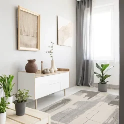 Webteppich Dune Grau Beige Braun 80 x 150 cm