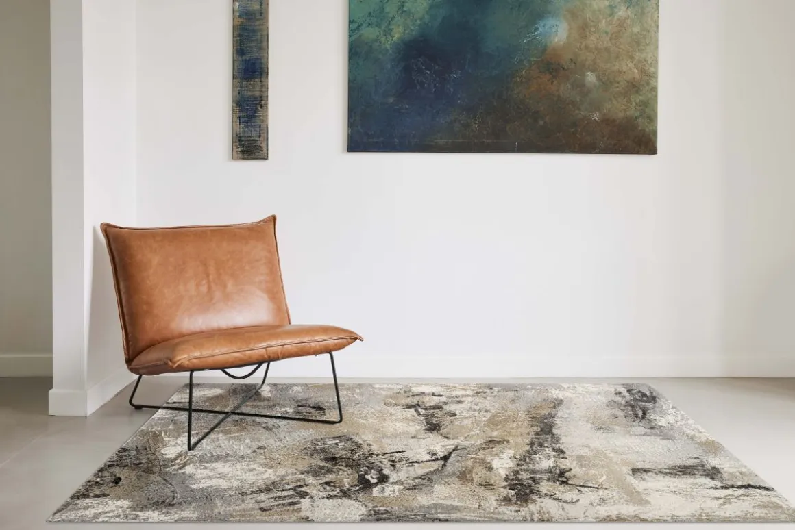 Webteppich Exellenza Grau-Gold 133 x 195 cm
