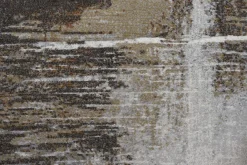 Webteppich Exellenza kohle-grau-terrakotta 133 x 195 cm