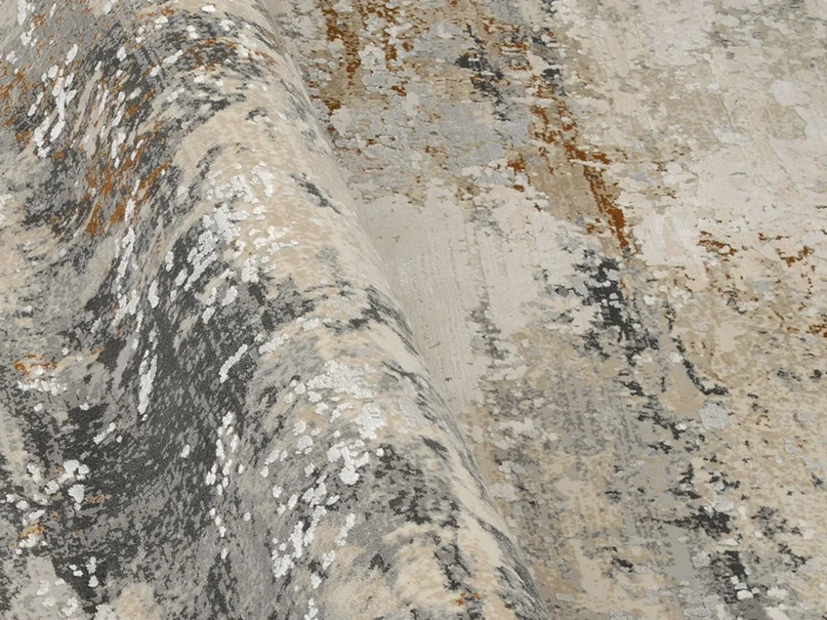 Webteppich Gala Beige-Grau 67 x 130 cm