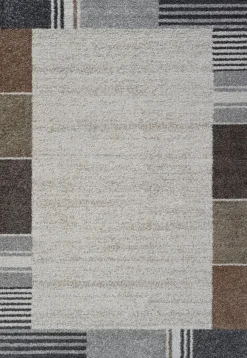 Webteppich Kalahari Weiß-Braun 80 x 150 cm