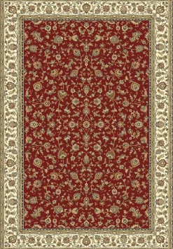 Webteppich Kashmar Bordüre Rot Beige 60 x 115 cm