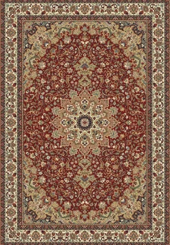 Webteppich Kashmar Medaillon Rot 60 x 115 cm