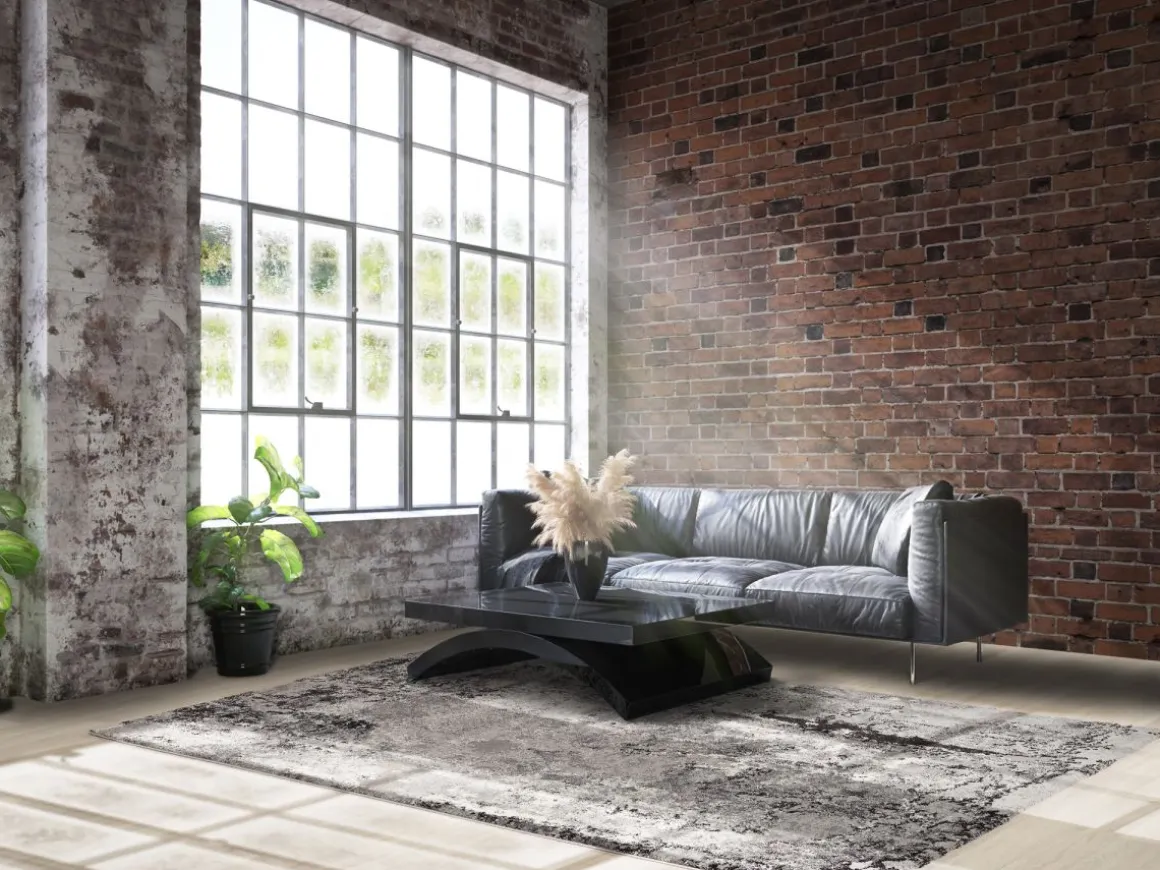 Webteppich Locri Grau-Mix 65 x 130 cm