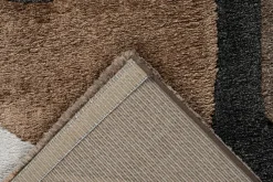 Webteppich Malachit Gold Beige 133 x 195 cm