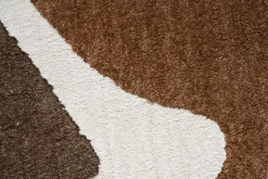 Webteppich Malachit Gold Beige 133 x 195 cm