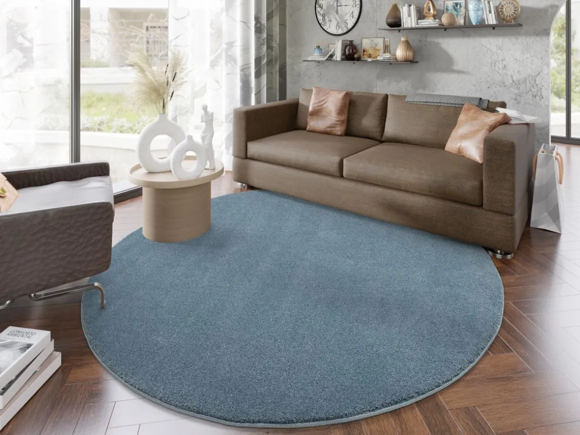 Webteppich Melanie Blau Ø 120 cm