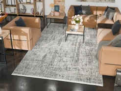 Webteppich Miray Creme-Grau 80 x 150 cm
