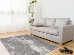 Webteppich Nisa Grau 80 x 150 cm